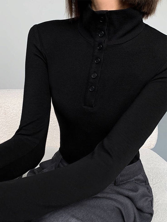 Fiora Slinky Long Sleeve Button-Up Shirt