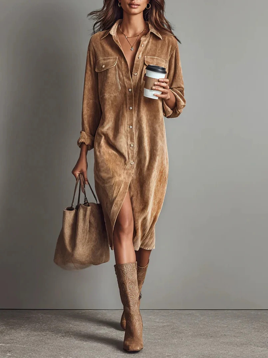 Double Chest Pocket Dress