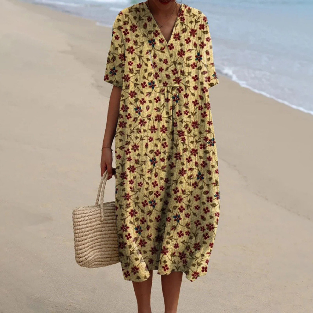 Harper™ | Floral V-Neck Dress