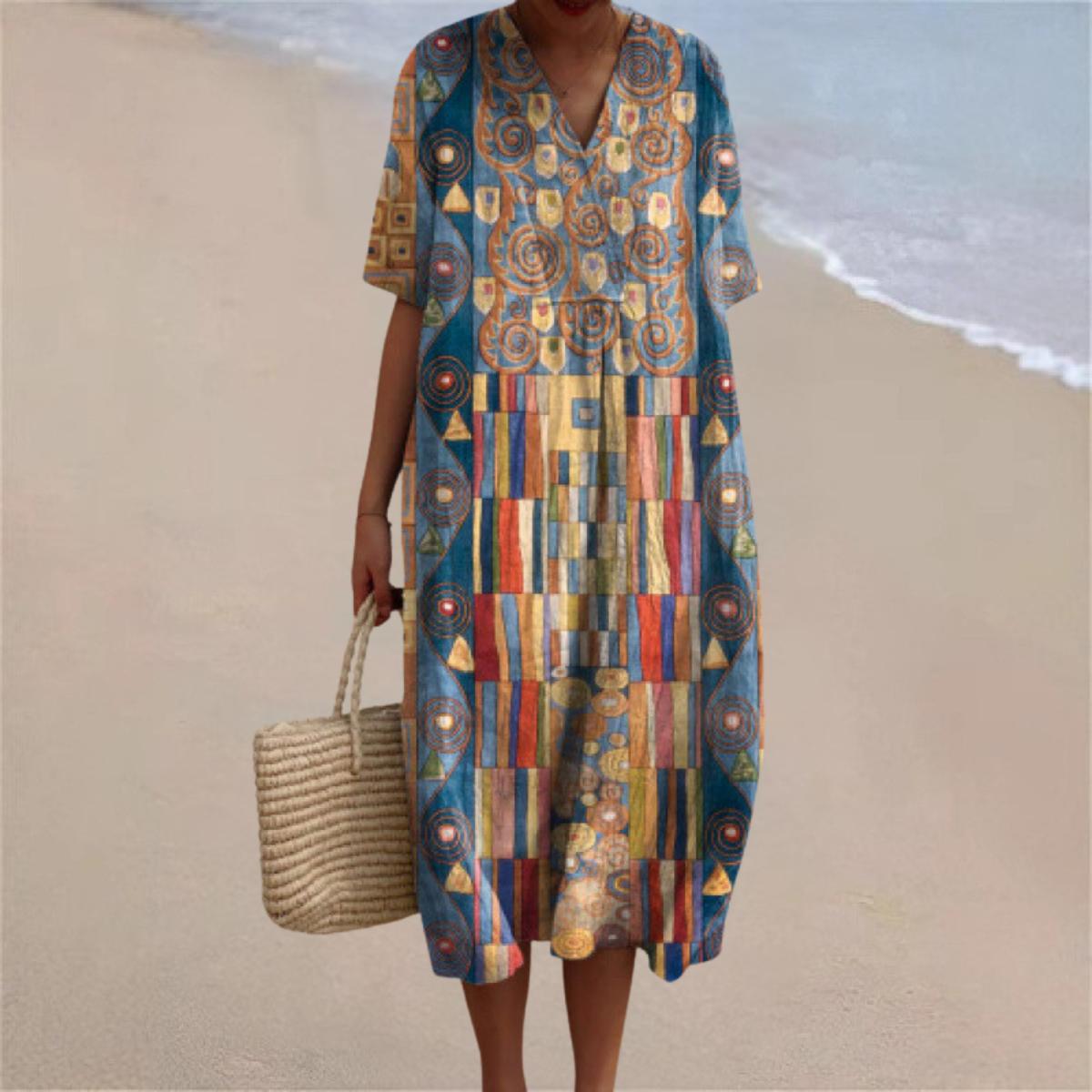 Alyssa™ | Artistic Patchwork Dress