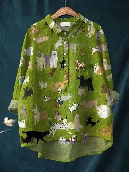 Shannon™ Fun Dog Print Shirt