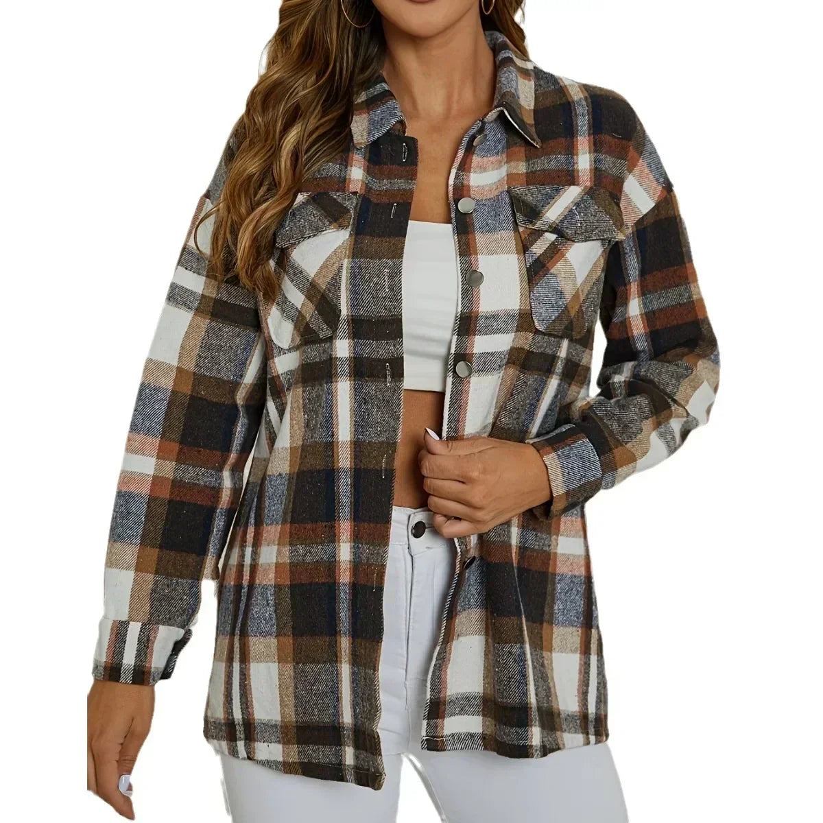 Sam™ Stylish Checkered Button-Up Shirt