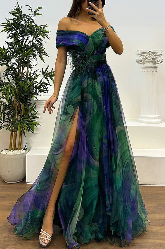 Juliet Elegant Off-Shoulder Maxi Dress