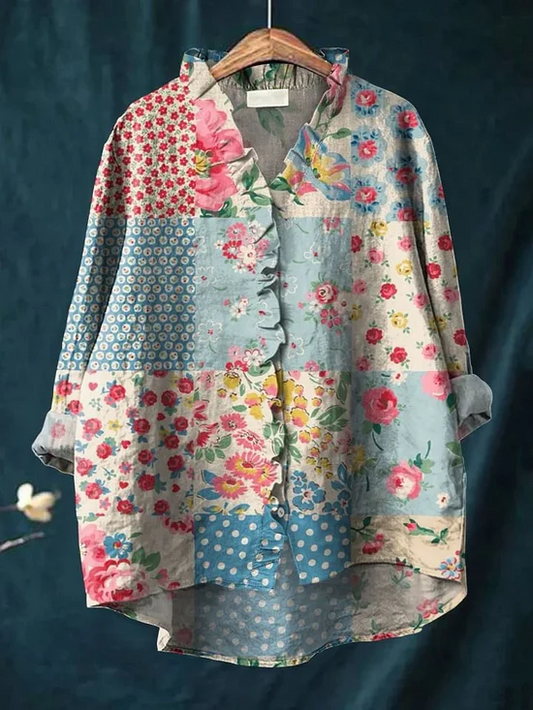 Jenny™ Stylish Floral Button-Down Shirt