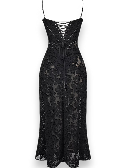 Amara Blossom White Floral Vintage Gown
