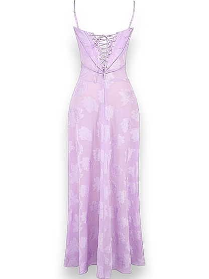 Amara Blossom Black Floral Vintage Gown