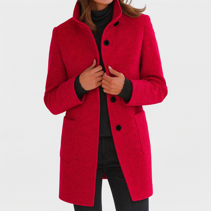 Adele™ High Collar Wool Blend Jacket