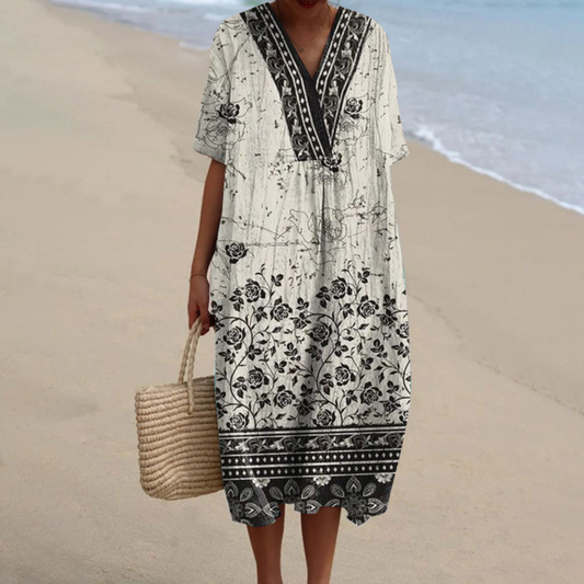 Arden™ | Floral V-Neck Dress
