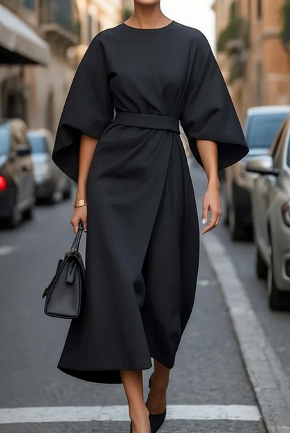 Louise | Maxi Length Evening Dress with Belt
