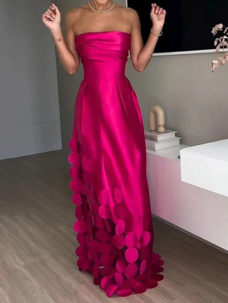 Marina Long Sheath Circle Dress