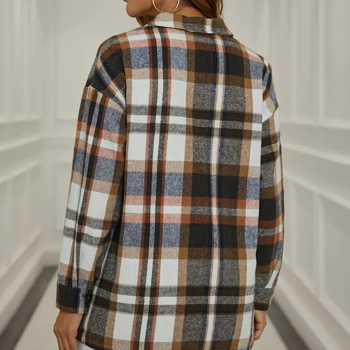 Sam™  Stylish Checkered Button-Up Shirt