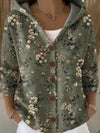 Dark Green with Flowers