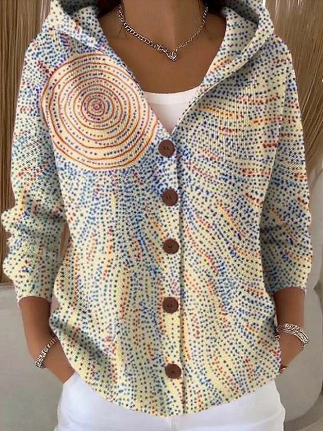 Ellen | Cozy Long Cardigan with Artistic Design