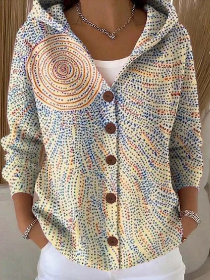 Ellen | Cozy Long Cardigan with Artistic Design