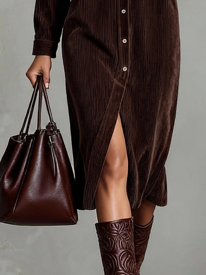 Single Breasted Midi Dress