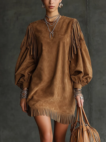 Vintage Sleeve Mini Dress
